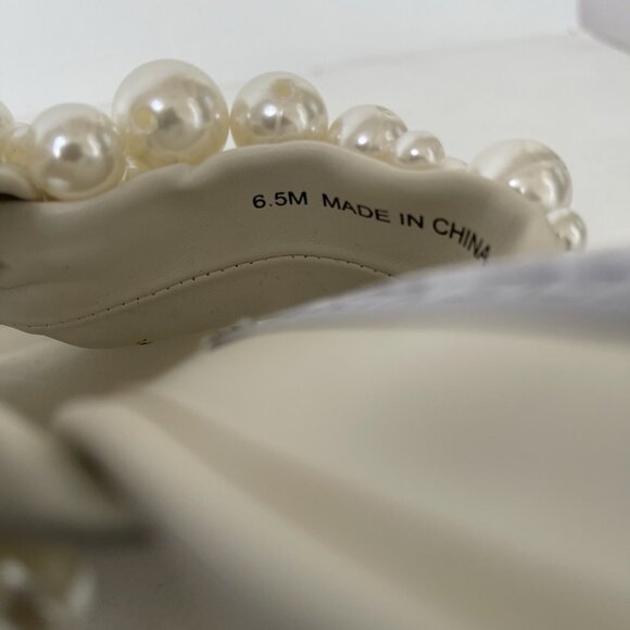 Steve Madden Duri Pearl-Embellished Slide Sandals – White – Size 6.5M – NWOB - Picture 7 of 10